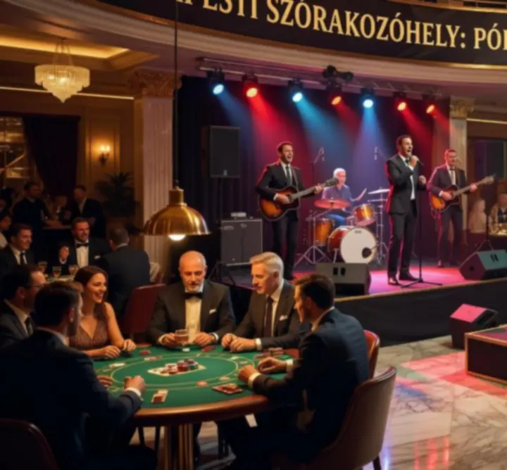 Póker est és szórakoztató események hangulatos éjszakai fotója