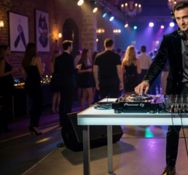 Star DJ profilkép – profi DJ fejhallgatóval, klubhangulatban